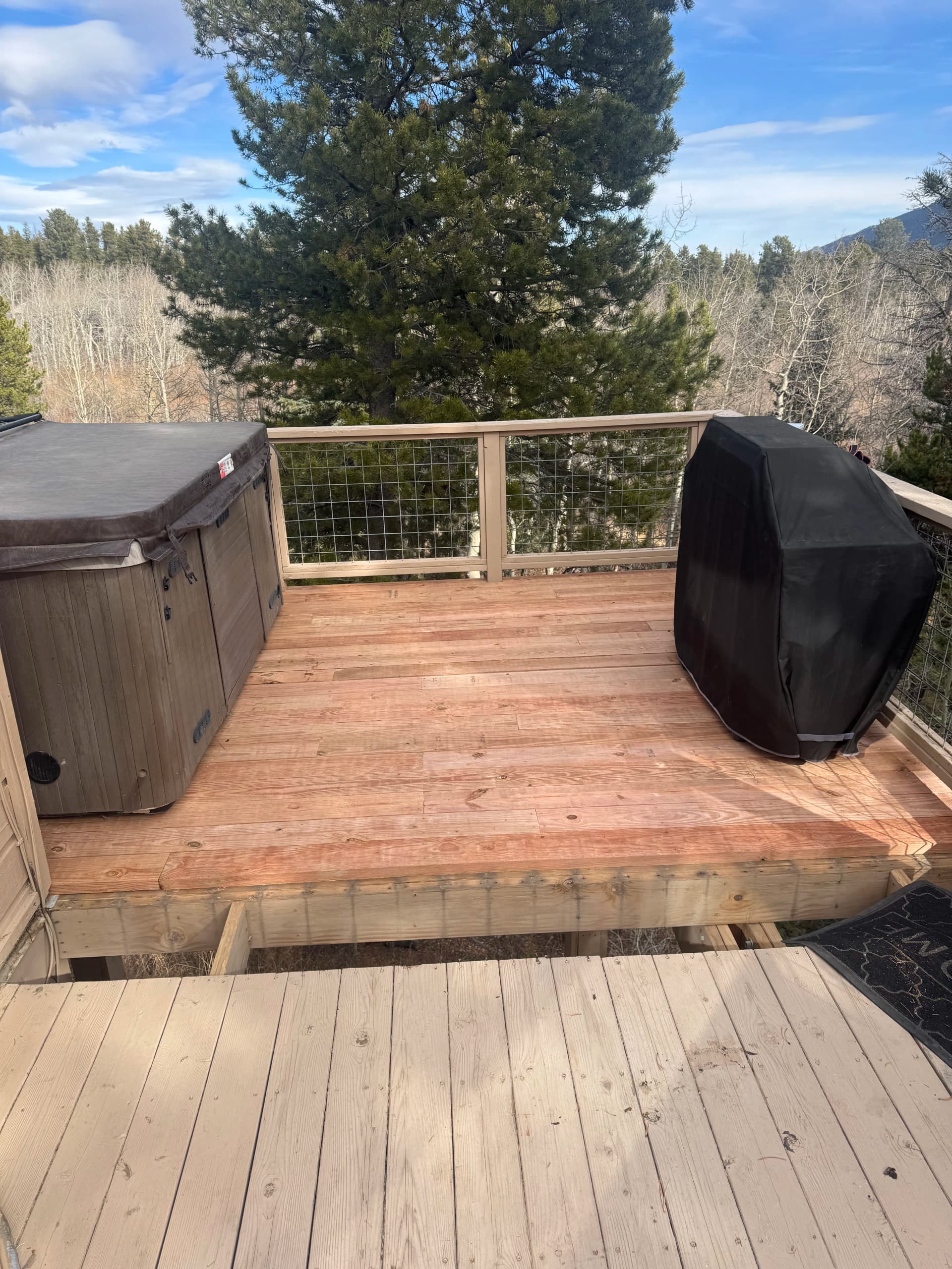Deck Joist Replacement and New Surface Boards on a Mountain Home Deck