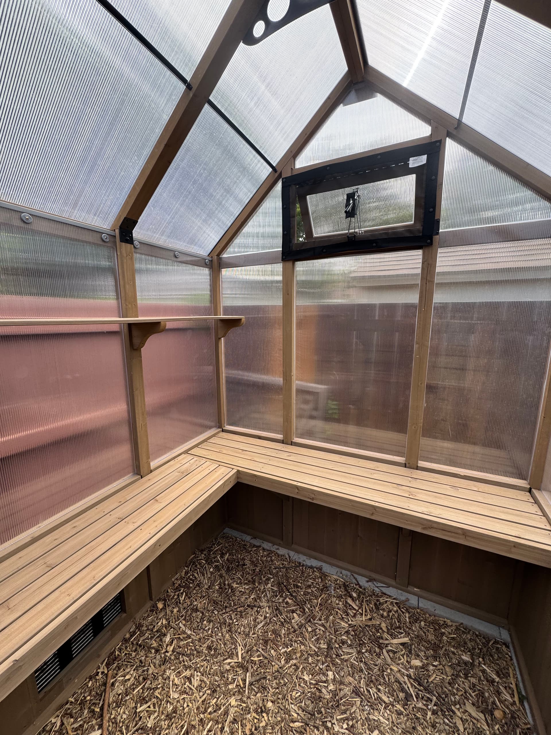 Gallery photos for Custom Backyard Greenhouse Build with Wood Framing and Polycarbonate Panels: Image #3