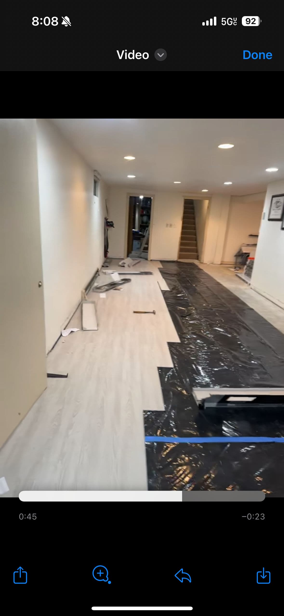 1,500 Sq Ft Basement LVP Refloor in Progress image