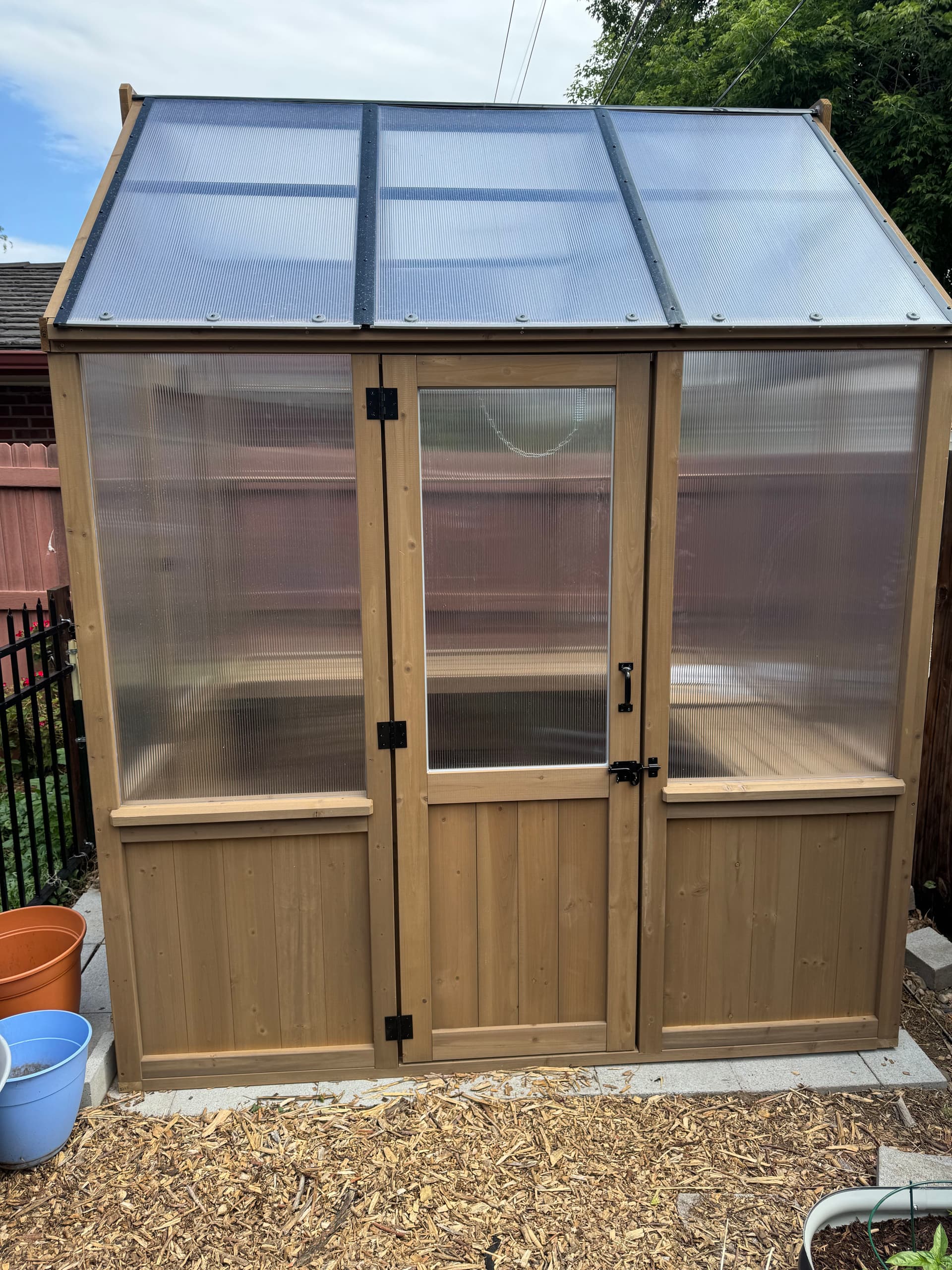 Gallery photos for Custom Backyard Greenhouse Build with Wood Framing and Polycarbonate Panels: Image #1